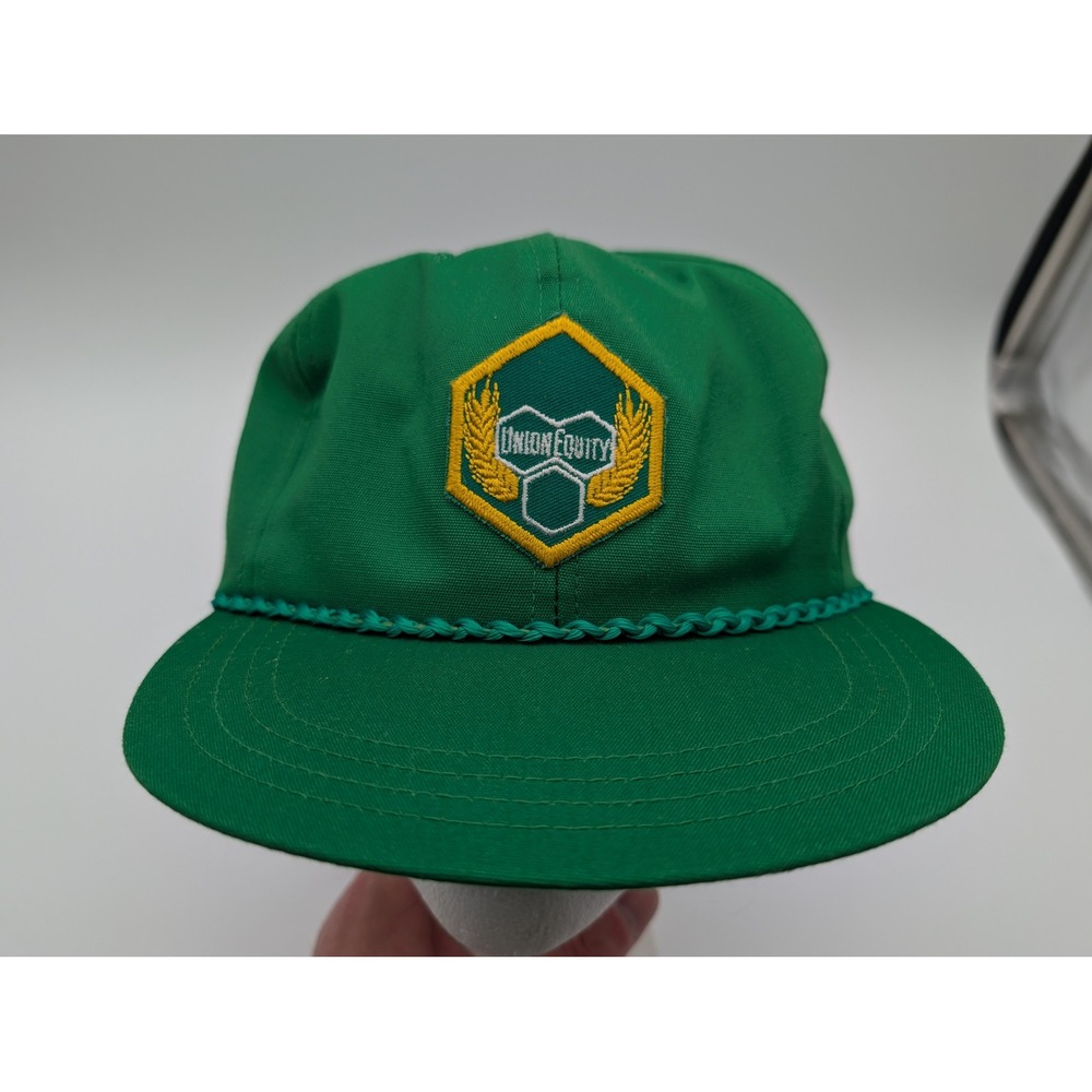 Vintage Town Talk Union Equity Hat Green Rope Snapback Cap Louisville KY